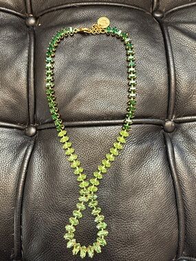 Rebekah Price Green Crystal Teardrop Necklace - Women Jewelry